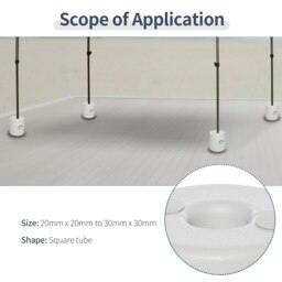 Rackhams Tent Weight Base 4pcs Gazebo Foot Leg Anchor Weights Marquee White - White - PE plastic - 24x24x25 cm - thumbnail 3