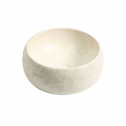 Rackhams 7812 Ceramic Domed Round Countertop Basin in Stone Effect - Stone Effect - Ceramic - One Size - thumbnail 2