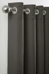 Rackhams Pure Washed Linen Lined Eyelet Curtains - Black - Width 167cm x Drop 182cm - Charcoal - thumbnail 4