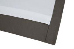 Rackhams Pure Washed Linen Lined Eyelet Curtains - Black - Width 167cm x Drop 182cm - Charcoal - thumbnail 2