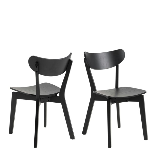 Rackhams Roxby Dining Chairs in Black Set of 2 - 1 - image 1