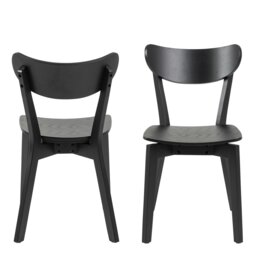 Rackhams Roxby Dining Chairs in Black Set of 2 - 1 - thumbnail 2