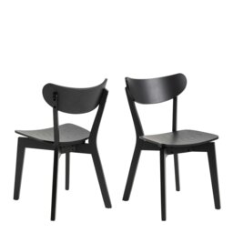 Rackhams Roxby Dining Chairs in Black Set of 2 - 1 - thumbnail 1