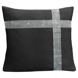 Rackhams Diamonte Detail Soft Touch Matte Fabric Scatter Cushion - 43cm x 43cm - Red - thumbnail 2