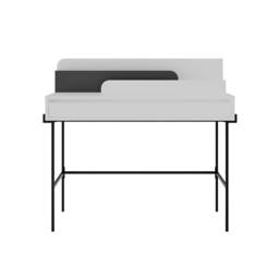 Rackhams Leila Modern Desk White Anthracite Grey Multipurpose Study Modern Desk Width 110cm - White-Anthracite - thumbnail 3