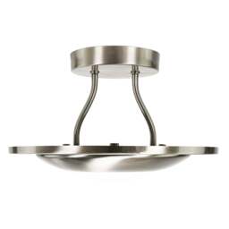 Rackhams Modernistic Semi Flush Eco Friendly LED Ceiling Light Fitting in Satin Nickel - thumbnail 6