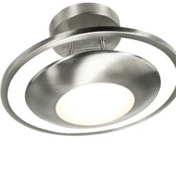 Rackhams Modernistic Semi Flush Eco Friendly LED Ceiling Light Fitting in Satin Nickel - thumbnail 5