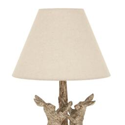 Rackhams Marching Hares Stone Wash Table Lamp (UK Plug) - Brown Stonewash - One Size - Brown Stonewash - 100% Mixed - thumbnail 3