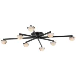 Rackhams Pedra Extra Large Staggered Arm Flush Mount Light - Antique-Burnished-Brass - thumbnail 2