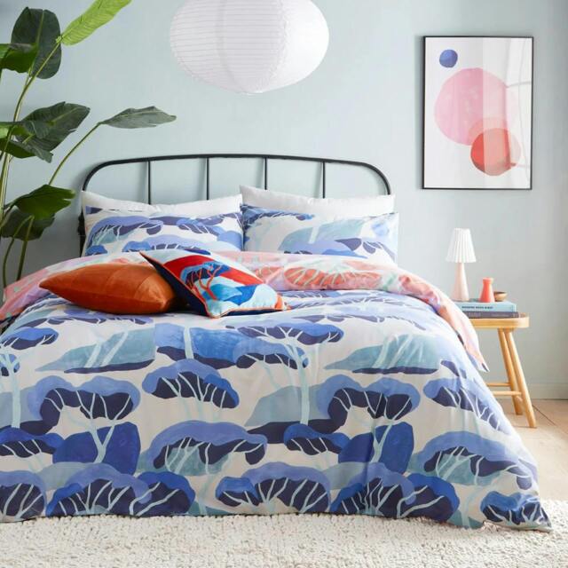 Rackhams D´Azure Abstract Duvet Cover Set - Multicoloured - King - Multicoloured - 50% Cotton/50% Polyester - image 1