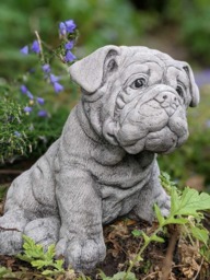 Rackhams Cute Bulldog Pup Garden Ornament Dog Statue - thumbnail 4