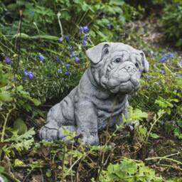 Rackhams Cute Bulldog Pup Garden Ornament Dog Statue
