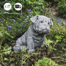 Rackhams Cute Bulldog Pup Garden Ornament Dog Statue - thumbnail 2