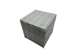 Rackhams 5 Seater Garden Outdoor Rattan Furniture Set Rattan Sofa Oblong Dining Table with 2 Side Table Dark Grey - thumbnail 6