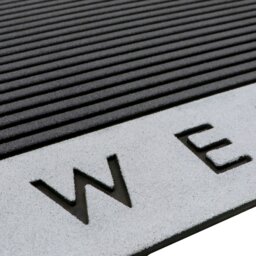 Rackhams Quartz Welcome Scraper Rubber Doormat 45x75cm, Black - thumbnail 4