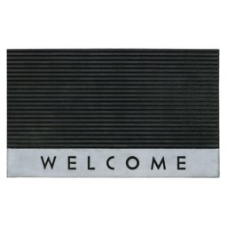 Rackhams Quartz Welcome Scraper Rubber Doormat 45x75cm, Black - thumbnail 2