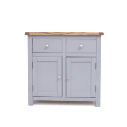 Rackhams Mirano Grey 2 Drawer 2 Door Sideboard Chrome Knob - Grey - thumbnail 4