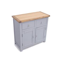 Rackhams Mirano Grey 2 Drawer 2 Door Sideboard Chrome Knob - Grey - thumbnail 5