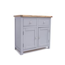 Rackhams Mirano Grey 2 Drawer 2 Door Sideboard Chrome Knob - Grey - thumbnail 2