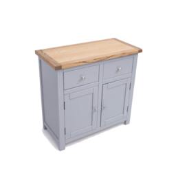 Rackhams Mirano Grey 2 Drawer 2 Door Sideboard Chrome Knob - Grey