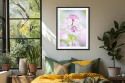 Rackhams Astrantia in Bloom - Framed Print 20 x 16 inch - thumbnail 2