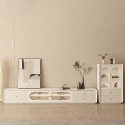 Rackhams Davinia TV Stand, Davinia Living Room Set, White - TV Stand 180*40cm - thumbnail 2
