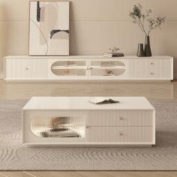 Rackhams Davinia TV Stand, Davinia Living Room Set, White - TV Stand 180*40cm - thumbnail 5