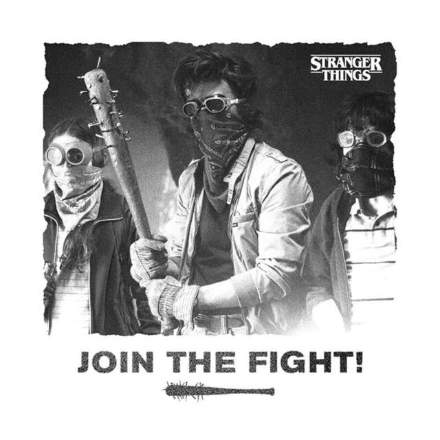 Rackhams Join The Fight Framed Canvas Print - Black/White - 40cm x 40cm - Black/White - image 1