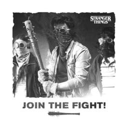 Rackhams Join The Fight Framed Canvas Print - Black/White - 40cm x 40cm - Black/White - thumbnail 1
