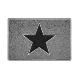 Rackhams Inlay STAR Doormat - Clearance - Black - 75cm x 44cm - thumbnail 5