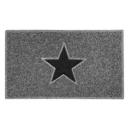 Rackhams Inlay STAR Doormat - Clearance - Black - 75cm x 44cm - thumbnail 2