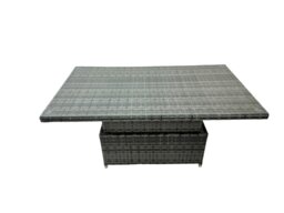 Rackhams 12 Seat Rattan Outdoor Patio Height Adjustable Rising Lifting Table Corner Sofa Set with 4 Stool 2 Chairs for Garden Backyard Dark Grey Mixed - thumbnail 3