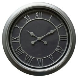 Rackhams Bloomsbury Wall Clock - Silver - One Size - Silver - 100% Mixed - thumbnail 2
