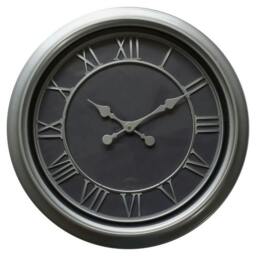 Rackhams Bloomsbury Wall Clock - Silver - One Size - Silver - 100% Mixed - thumbnail 1