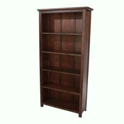 Rackhams Boston Tall 5 Shelf Bookcase - Dark Brown