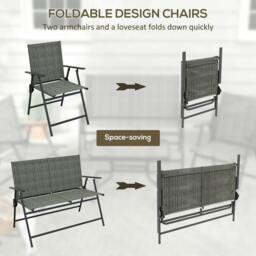 Rackhams Four-Piece Metal Garden Sofa Set - Mixed Brown - thumbnail 4