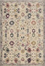 Rackhams Traditional Floral Rug – Beige Elegance - 200X285 cm - thumbnail 1