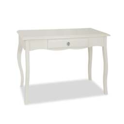 Rackhams Romance French Dressing Table with Drawer and Crystal Handle - Antique White, Grey tone - thumbnail 2
