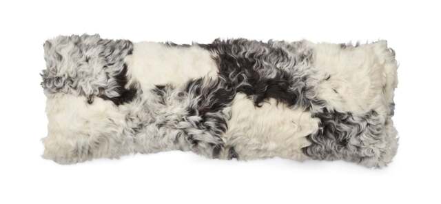 Rackhams Toscana Lamb Cushion - Doublesided - Black/White Mix - 26x86 cm - image 1