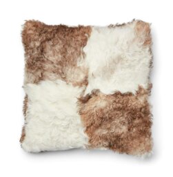 Rackhams Toscana Lamb Cushion - Doublesided - Black/White Mix - 26x86 cm - thumbnail 2