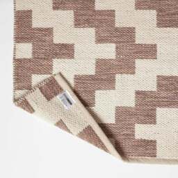 Rackhams Malina Brown & Natural Kilim Cotton Rug - 90 x 150 cm - thumbnail 6