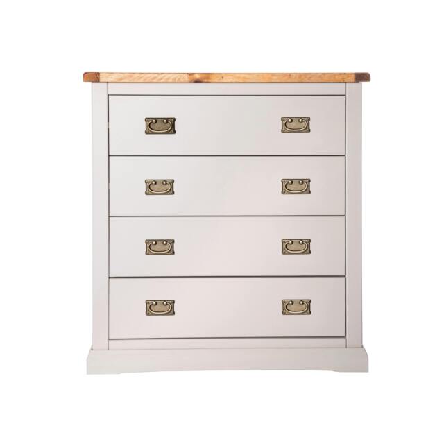Rackhams Loreo 4 Drawer Chest of Drawers Bras Drop Handle - Light Grey - image 1