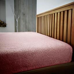 Rackhams Teddy Plain Fitted Sheet - Pink - King (150cm x 200cm) + 25cm Deep