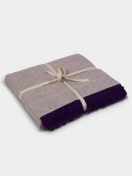 Rackhams GOTS Organic Cotton Two Toned Yoga Blanket - Two Toned - Purple
