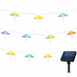 Rackhams 10-Piece Solar String Lights – 2m Cocktail Umbrella LED Lights - thumbnail 1