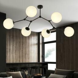 Rackhams SPACE Ceiling lamp  6 x E14 Black with White Shade - thumbnail 3
