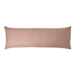 Rackhams Silky 330 TC Egyptian Cotton Satin Stripe Body Pillowcase - Taupe Beige