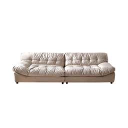 Rackhams Norbert Two Seater, Three Seater, Four Seater Sofa, Suede - Cream - Four Seater 330cm - thumbnail 2