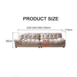 Rackhams Norbert Two Seater, Three Seater, Four Seater Sofa, Suede - Cream - Four Seater 330cm - thumbnail 6