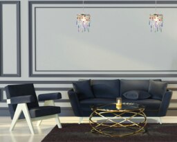 Rackhams Modern Waterfall Design Pendant Shade with Multi Colour Acrylic Drops and Beads - thumbnail 6